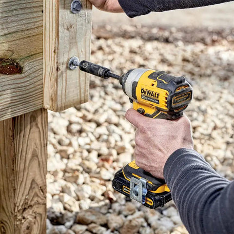 Atomic 20V Max Cordless Impact Driver Kit With Two Batteries And One Quarter Inch Hex Chuck Ultra Compact Five Point One Inch Length