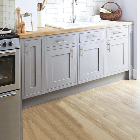 Six Pack 5 Inch Cabinet Pulls With 3 Inch Hole Centers Stainless Steel Drawer Handles on kitchen gray cabinets