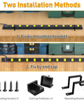 10 Outlet Long Power Strip With Wide Spaced Outlets, Built Tough Metal Power Bar For Workbench, Garage And Shop Use, 4Ft Cord