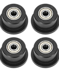 42mm Polyurethane Gym Pulley Wheels Set For Cable Machines Quiet, Smooth Operation Replacement Pulleys For Lifting Equipment And Home Gym Accessories Fits Standard Weight Stack Systems 4 Pack, four black pulleys