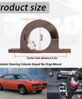 XTPTFABS aluminum universal steering column keyed no-drop mount, 2-inch column, polished silver, underdash river clamp