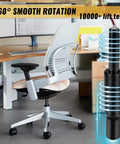 Heavy Duty Gas Cylinder Replacement For Steelcase Leap V2 Office Chair shown in office setting with side activated height adjustment