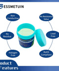 Rosin Paste Flux No Clean No Fuss Lead Free Halogen Free Soldering Paste For Phone Boards PCBs And BGA Repair 3.5oz jar