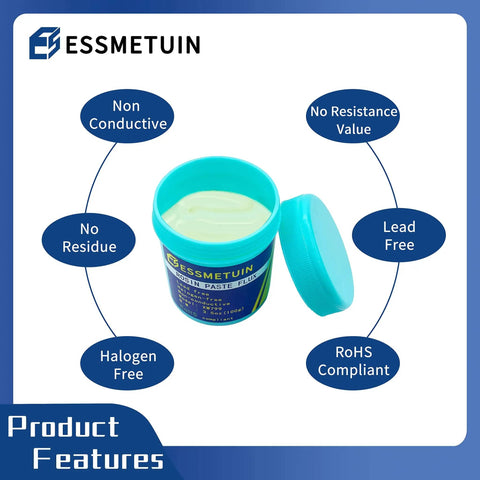 Rosin Paste Flux No Clean No Fuss Lead Free Halogen Free Soldering Paste For Phone Boards PCBs And BGA Repair 3.5oz jar