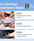 Installation steps for 210XL 211XL Combo Pack Remanufactured Ink Cartridges For Canon PIXMA Printers Black And Color Replacement Set