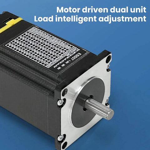 Front view of integrated servo stepper motor with closed loop controller and 1000 line encoder, suitable for CNC machines and 3D printers.
