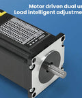 Integrated Closed Loop Servo Stepper Motor 2.0Nm With 1000 Line Encoder, focus on front shaft and specs label, for CNC machines.
