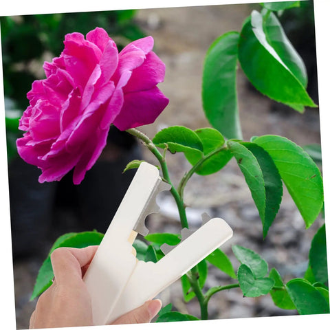 Rose Thorn Remover Tool And Leaf Stripper For Roses Burrs Removal For Gardening DIY Floral Art Home And Flower Shop Use Easy Thorn Cleanup And Pruning, white plastic