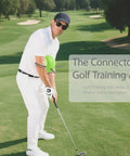 Golfer demonstrating Connector Golf Swing Trainer For Posture Correction And Smooth Mechanics on golf course