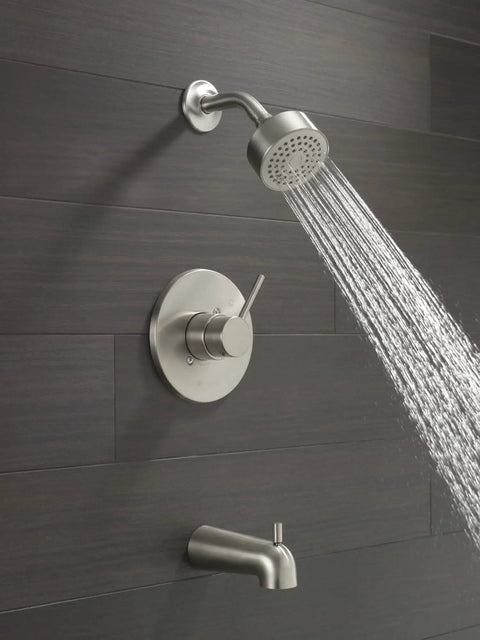 Brushed Nickel Tub And Shower Trim Kit With Single Spray Touch Clean Shower Head, DIY Friendly Fit For Universal Shower Valve