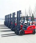 Electric Warehouse Forklift For Goods Transport And Material Handling In Loading Docks And Warehouses Workhorse Industrial Lift Truck For Logistics Tasks Multi Model Stacker And Pallet Carrier, red electric forklift