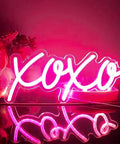 XOXO Neon LED Light Sign Night Light USB Operated Marquee Decoration 13 By 30 Cm Flexible Silicon LED Strip with Acrylic Back Plate