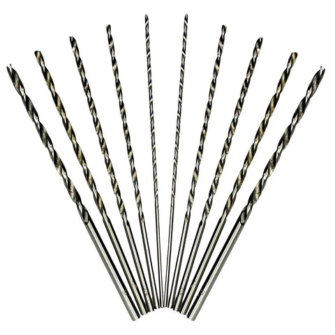 Extra Long 10 Piece HSS Drill Bit Set 150mm Straight Shank For Wood Plastic Aluminum 2mm 3mm 3.5mm 4mm 5mm High Speed Steel