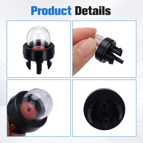 Four Pack 188-512 Primer Bulbs For Small Engine Tools Snap In Replacement For Chainsaws, Leaf Blowers, Trimmers