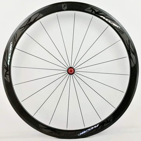 700C Road Bike Wheelset With Carbon Fiber Hub And 40mm Matte Aluminum Rim Quick Release CV Brake Compatible 7 8 9 10 11 Speed Flywheel