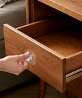 Applying Clear Crystal Drawer Knobs And Cabinet Pulls 24 Pack Self Adhesive No Drill No Trace on wooden dresser