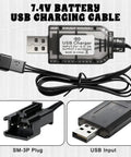 7.4 Volt LiPo Battery Charger Cable With SM3PIN Plug For RC Cars Tanks Boats Delivers Stable Fast Charging