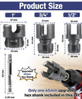 Must Have PVC Pipe Threader Tool Set With 65mm Hex Shank For Quick DIY Fixes 1/2 Inch 3/4 Inch And 1 Inch NPT threading heads size chart