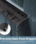 Keep Your Doors Bone Dry With This Badass Heavy Duty Aluminum Rain Drip Guard Featuring A Thickened 40 Inch Black Design That Diverts Heavy Rain With Zero Sweat While Protecting Windows And Camper Entries Perfectly. Heavy duty black aluminum drip guard mounted over window, diverting rainwater away.