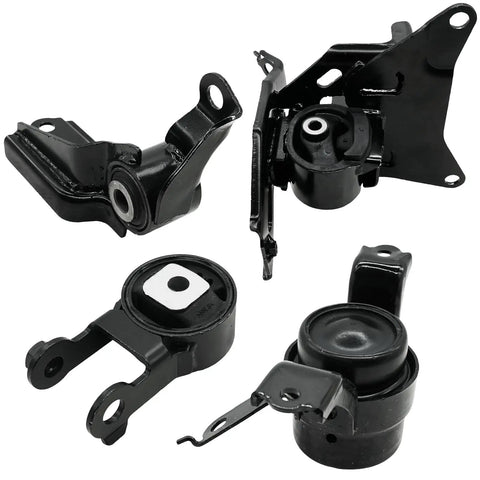 Engine Motor Mounts And Transmission Mount Kit For 2008 2014 Scion Xd 1.8L L4 Automatic Replaces 12364 21020 12363 21060 12372 21150 12305 37090; black rubber-steel mounts
