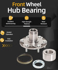 Front Wheel Hub Bearing Assembly For Toyota 4Runner 1996-2001, Sequoia 2001-2007, Tundra 2000-2006, And Tacoma 1999-2004 2WD Only