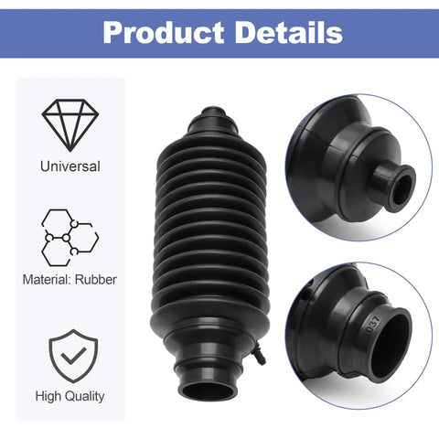 2 Pack Universal Rack And Pinion Steering Boot Kit Compatible With Most Car Models And Years, durable rubber boot replacement.