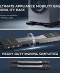 Heavy Duty Extendable Appliance Rollers With Thirty Six Upgraded Black Wheels For Moving Dryers Washing Machines Fridges And Furniture Sliding Gear mobility base with adjustable height and sturdy wheels.