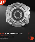 Front view of 2X Front Wheel Bearing And Hub Assembly 5 Lug Fits Hyundai Sonata 2015-2019, Tucson 2016-2021 with steel flange.