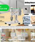 High-Performance Precision Benchtop Drill Press With Jt0 Chuck, 360-Degree Rotation And Variable Speed 400-4500Rpm on workspace.