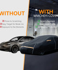 All Weather Six Layer Car Cover For Sedans 185 Inch Exterior Shield With Zipper And UV Protection comparison image