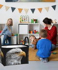 Super Roomy Polyester Storage Basket With Reinforced Handles Major Closet Organizer in a playroom, efficiently organizing toys.