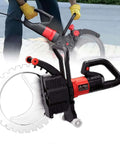 Professional Electric Concrete Ring Saw With Integrated Water Cooling And Dust Capture Toroidal Masonry Cutter in use with wet cutting.