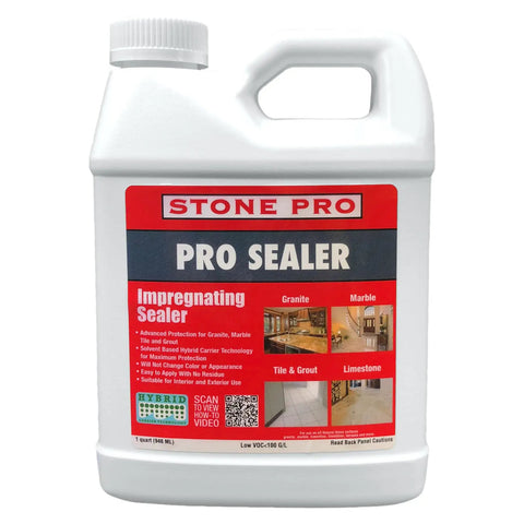 Pro Sealer Quart Impregnating Sealer For Marble And Tile With Deep-Penetrating Hybrid Carrier Technology bottle front view