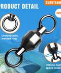 20 Piece Pro Grade High Strength Fishing Swivels With Ball Bearings, Stainless Steel Connectors For Freshwater And Saltwater, Built Tough Copper And Steel Construction, Weatherproof, Rust Resistant Tackle For Anglers, 20pcs welded ring detail