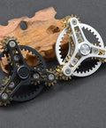 Brass Gears Linkage Fidget Spinner With Aluminum Frame And 13 Bearings Delivers Smooth Long Spin Time Of 2 To 4 Minutes