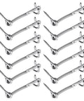 12-piece Stainless Steel Gate Latch Kit with Hook and Eye Fasteners, Outdoor Privacy Security Hardware for Mesh Fence