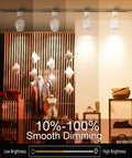 12 Pack 10W LED Track Lighting Heads With Adjustable Beam For Accent Artwork And Retail Displays, 3000K, dimming demo