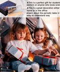 Children holding gifts with Acrylic Periodic Table With 83 Real Elements Inside, Large 8.2-Inch By 5.5-Inch Display in the corner