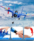 SU27 RC Airplane Ready To Fly Glider With 2.4 GHz Remote Control features flexible EPP foam, silicone nose, carbon fiber blades.
