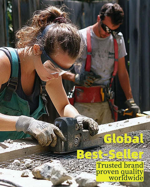 Person using power tool with Heavy Duty One Half Inch Hardware Cloth Mesh Roll Forty Eight By One Hundred Feet.