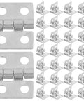 Mini Metal Hinge Set For Dollhouse Furniture And Jewelry Boxes, 10x8mm With Screws, Silver Tone, 100 Pieces, Retro Style Hinges