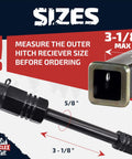 Beefed Up Trailer Hitch Pin Lock For Two Inch Receivers With Five Eighth Inch Locking Pin And Tubular Key Fits Class III And IV Hitches