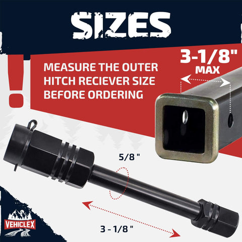 Beefed Up Trailer Hitch Pin Lock For Two Inch Receivers With Five Eighth Inch Locking Pin And Tubular Key Fits Class III And IV Hitches