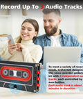 Smiling couple with 10 Minute Sound Recorder Soldering Kit With LED Lights, DIY Audio Voice Recorder Learning Project.