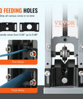 Heavy Duty Electric Wire Stripper Machine Automatic Cable Prep Tool With 180W Motor showing 3 feeding holes for various wire sizes 0.06 to 0.98 inches.