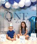 Hot Air Balloon Themed First Birthday Goodie Bags for Baby Boy Party Favors and Decorations with Kids at Party