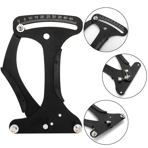 8 Piece Bicycle Spoke Tension Meter Wrench Set with Tire Levers and Tools Portable Wheel Spoke Indicator shown in black