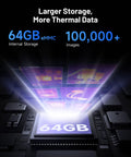 3.5 Inch Dual Lens Thermal Imaging Camera With 512 X 384 TISR Resolution, showcasing 64GB storage capacity.