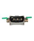 Heavy Duty 1-1/2 Inch 350XL Double Check Backflow Preventer With Plug And Play Top Mounted Test Cocks Ezswap Vessel And No Fuss Flush Setup for plumbing.
