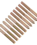 10 Pack M6x60mm Hanger Bolt Double Headed Self Tapping Screw For Furniture Zinc Plated Carbon Steel Tough As Nails Heavy Duty